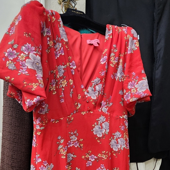 Betsey johnson red floral maxi dress - Picture 4 of 5